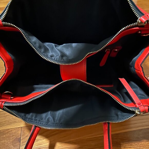 BLACK FRIDAY SALE! Neiman Marcus red leather tote - Picture 4 of 4
